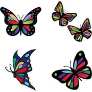 8PCS 6.3 Inch Butterfly Window Decals Static Glass Sliding Door Sticker Clings Waterproof Vinyl Film Spring Bedroom Bathroom Decals for Prevent Birds Dogs Pets Strikes